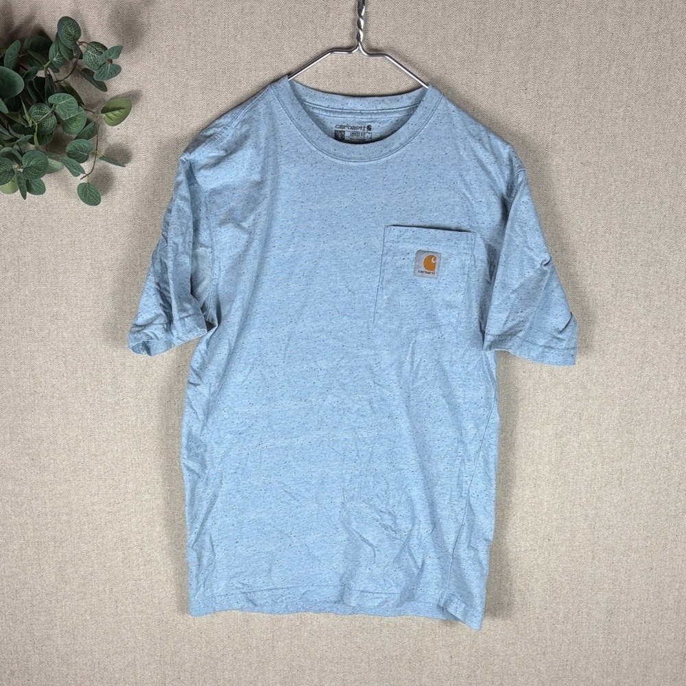 Carhartt Light Blue Short Sleeve Pocket Tee Small